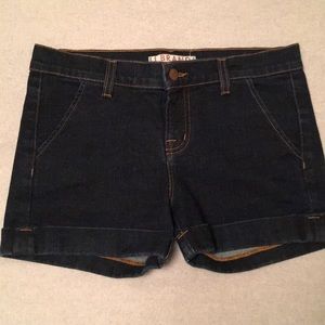 J Brand dark blue denim shorts